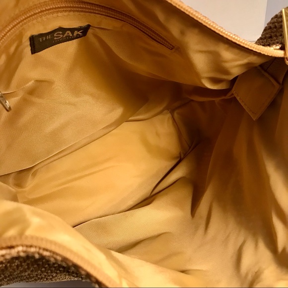 NWOT The Sak Crochet & Leather Shoulder Bag Purse - Picture 11 of 12